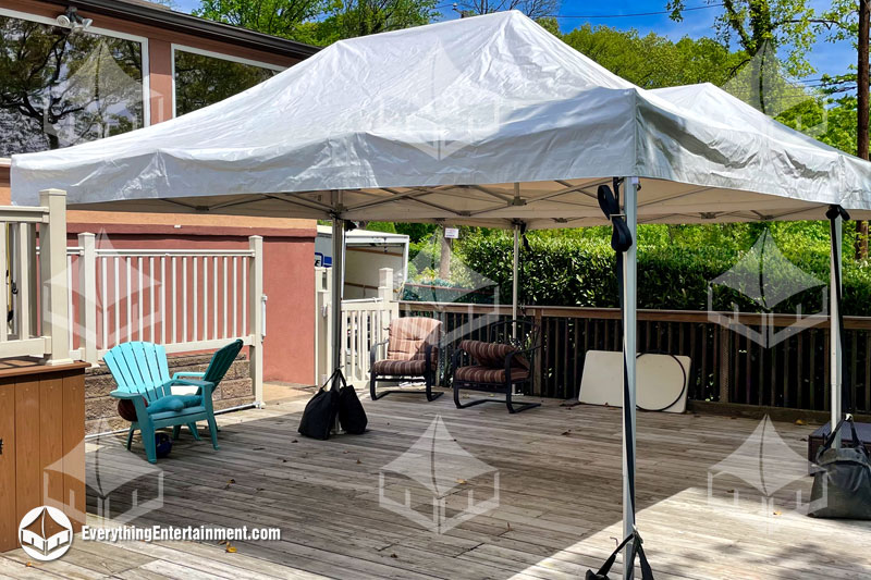 10x15-festival-tents two 10x15 festival tents setup in backyard