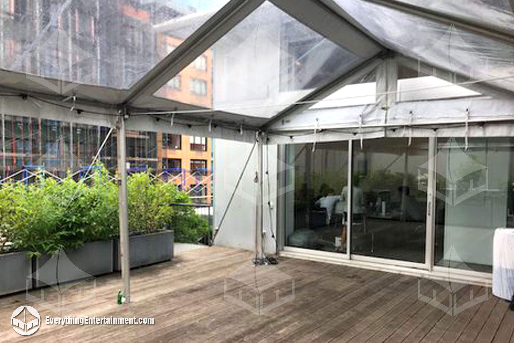 15x20-clear-top-manhattan 15x20 clear top frame tent on Manhattan rooftop