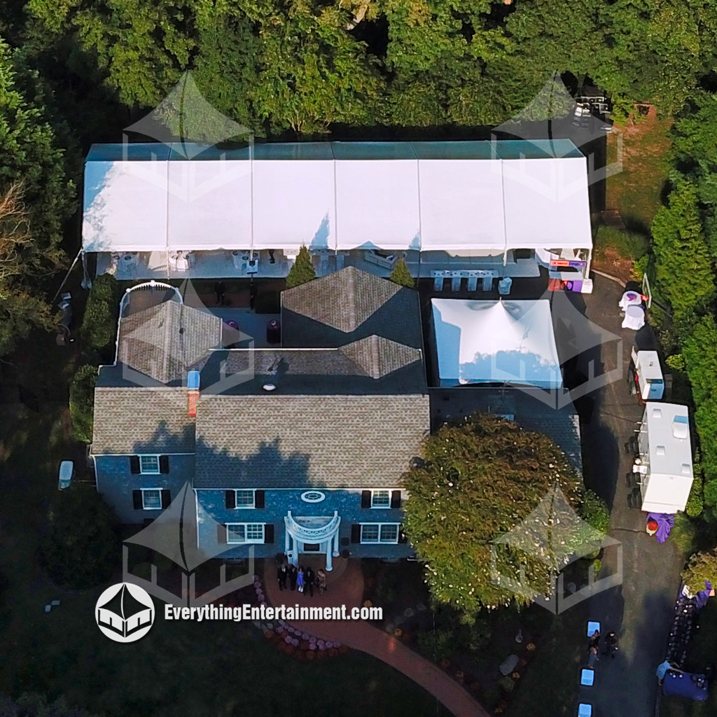 tents in backyard aerial view of tents in backyard