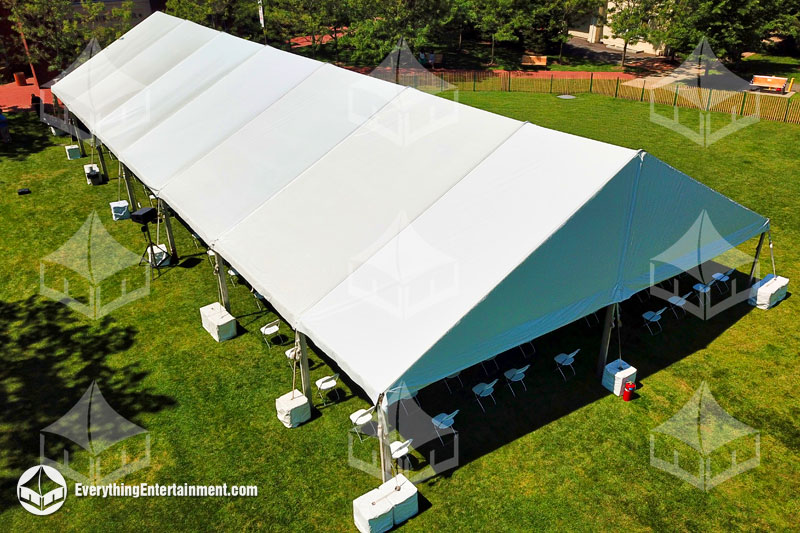40x100 Frame Tent 40x100 foot frame tent aerial view