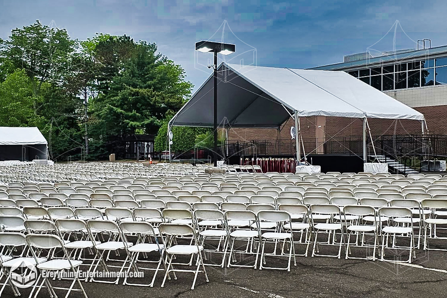 40x30-Open-Gables 40x30 Open Gable Ended Tent with chairs for commencement