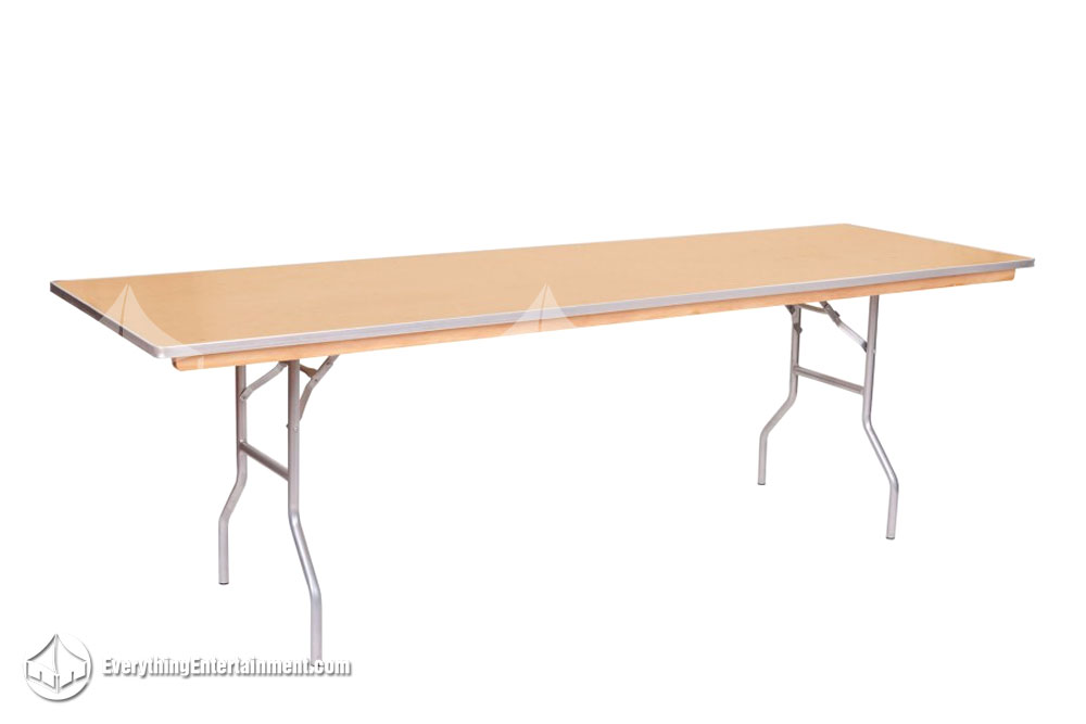 8ft-rectangular-banquet-event-table 8 foot by 30 inch rectangular banquet table for large event seating on white background