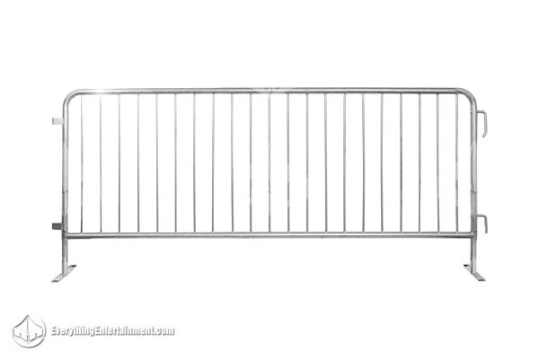 8ft-steel-bicycle-barricade-flat-feet Heavy-duty 8ft steel bicycle barricade with flat-foot safety design for event crowd control on white