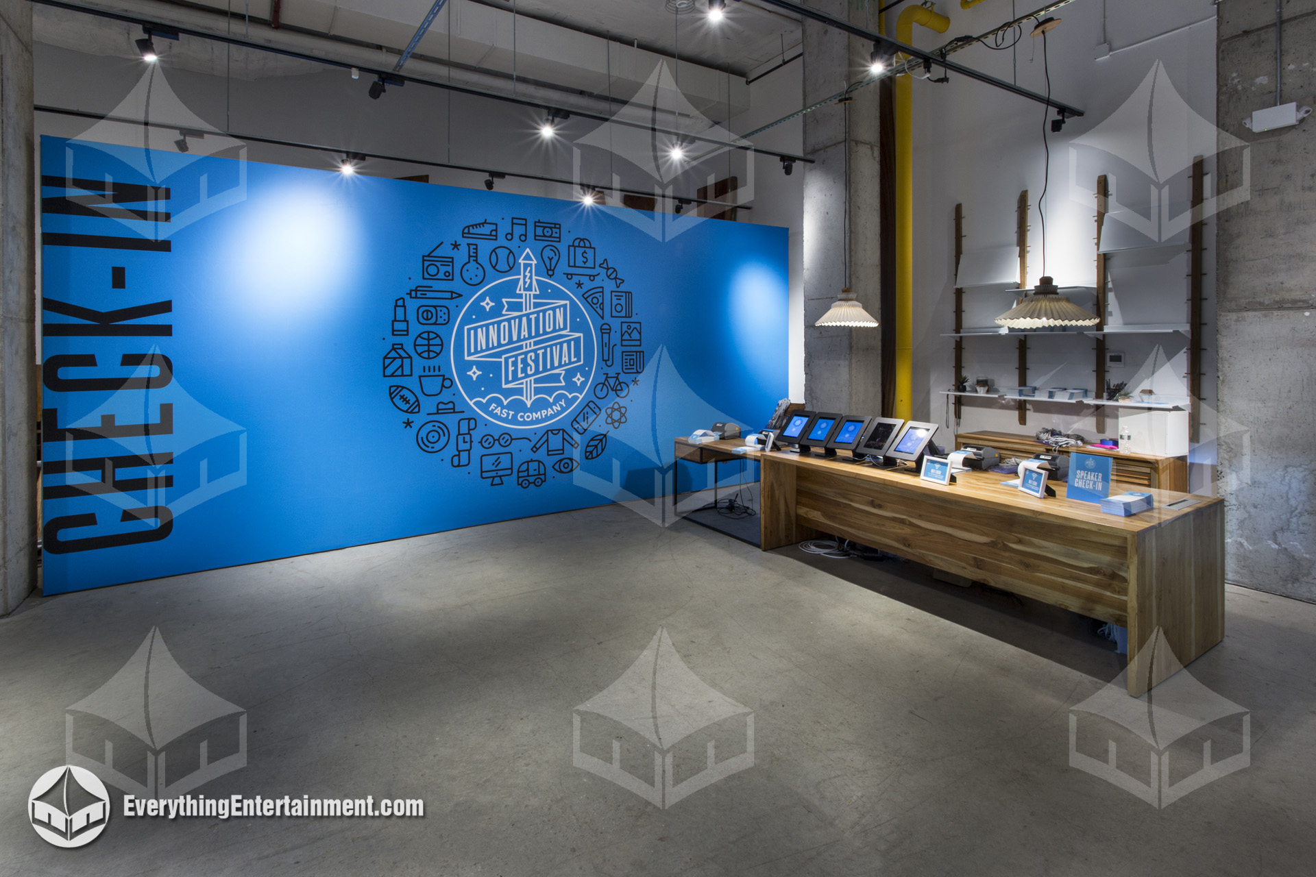 An inviting registration area designed with functionality and style to ensure a seamless guest experience at your event.