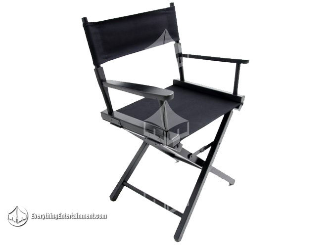 seated-height-directors-chair-rental Short Black Director chair on white background