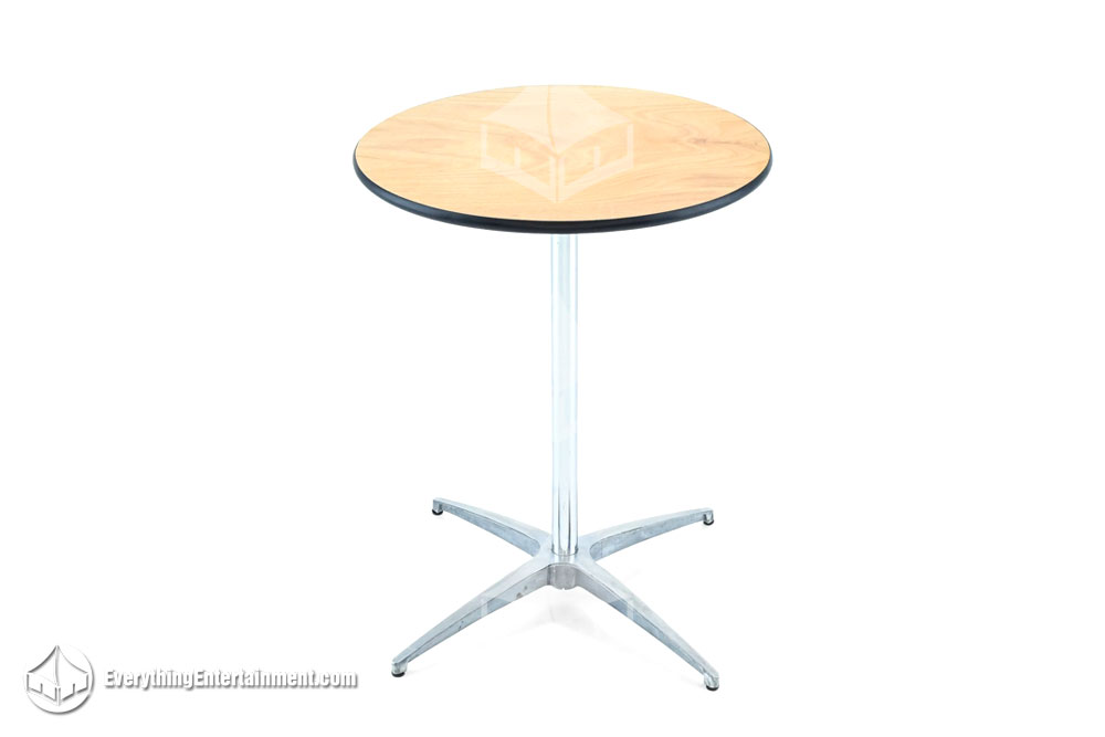 30" round table 30" cocktail table on white background