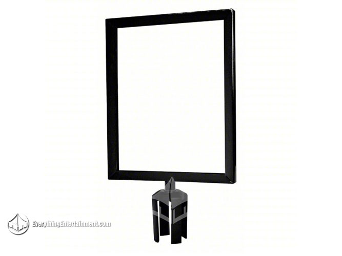 Stanchion-Topper Black Stanchion Topper on white background