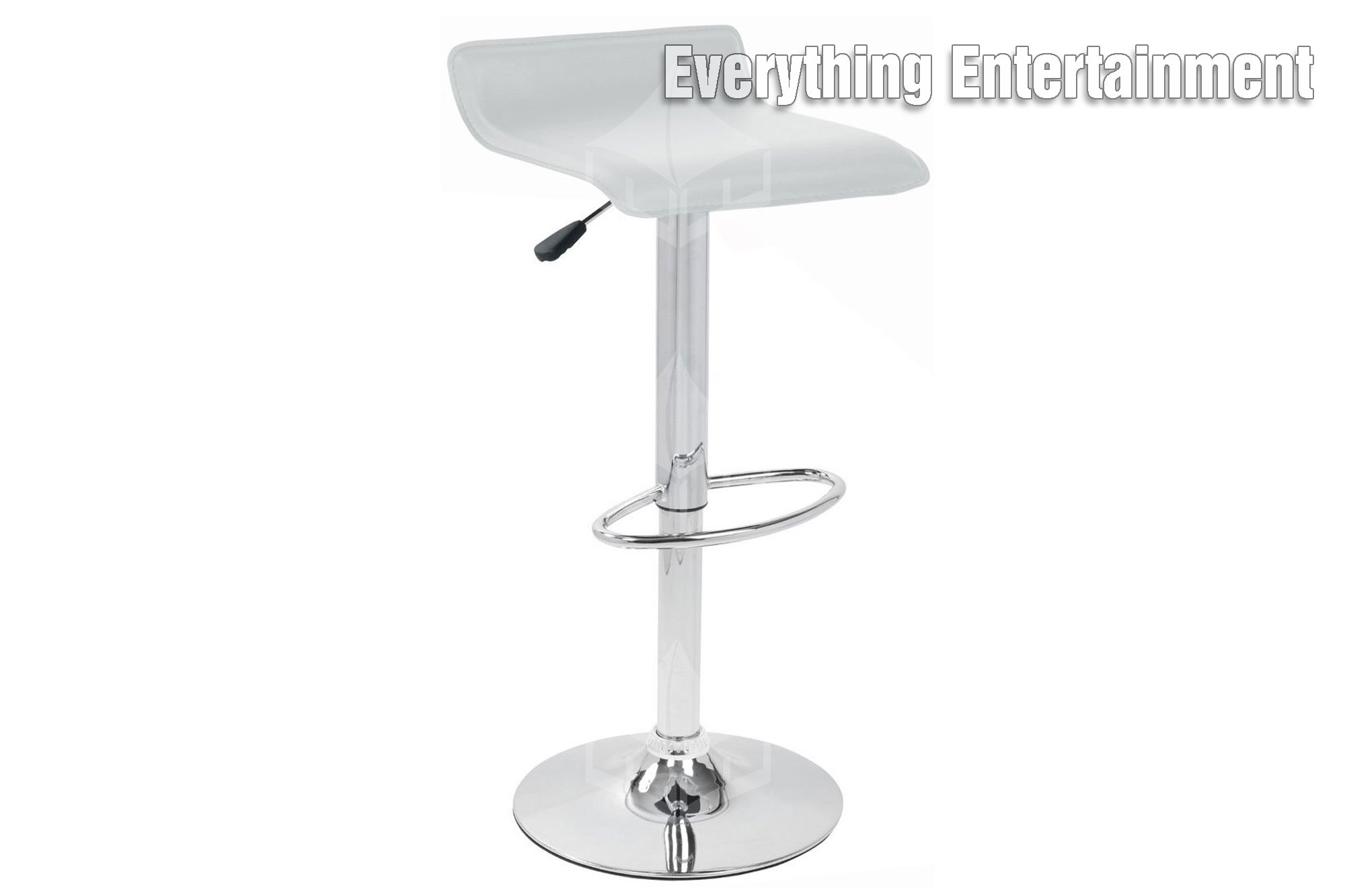 white-leather-stool White leather stool on white background